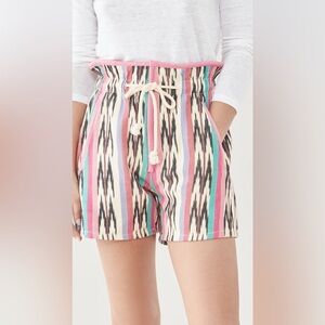 NWT Isabel Marant Etoile Inima Jacquard Cotton Shorts Multicolor Ecru Sz 34/US 2
